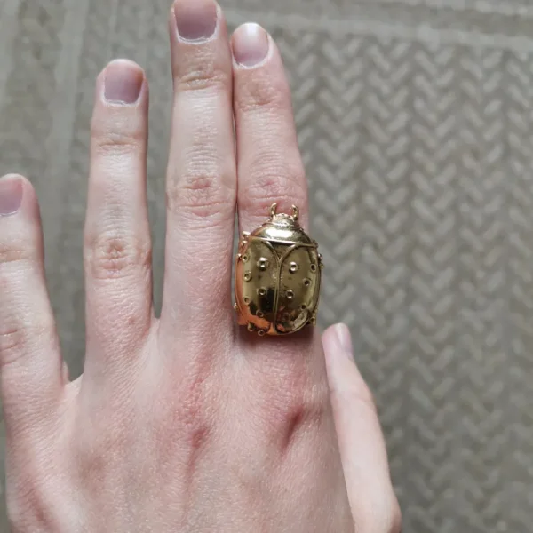 Lotta Djossou Bague Coccinelle Dorée Sale