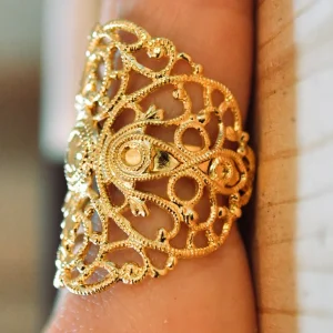 Lotta Djossou Bague Dentelle New Dorée Outlet