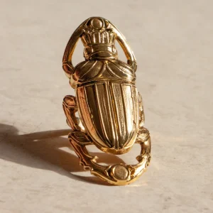 Lotta Djossou Bague Scarabée Oscar Dorée Sale
