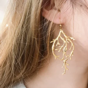 Lotta Djossou Boucles d'oreilles Algue Dorées Online