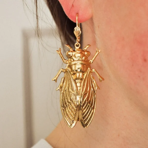Lotta Djossou Boucles d'Oreilles Cicadas Dorées Best