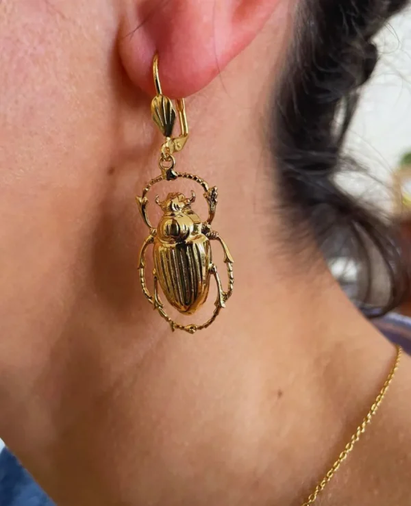 Lotta Djossou Boucles d'Oreilles Cléo Dorées New