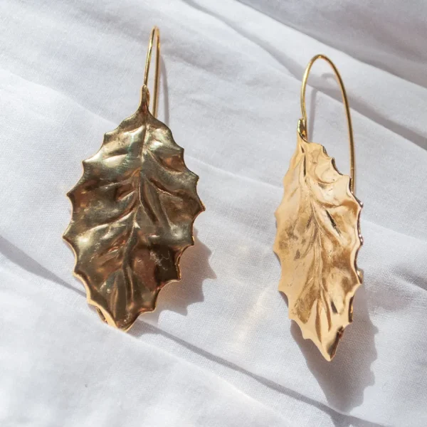 Lotta Djossou Boucles d'Oreilles Flora Dorées Clearance