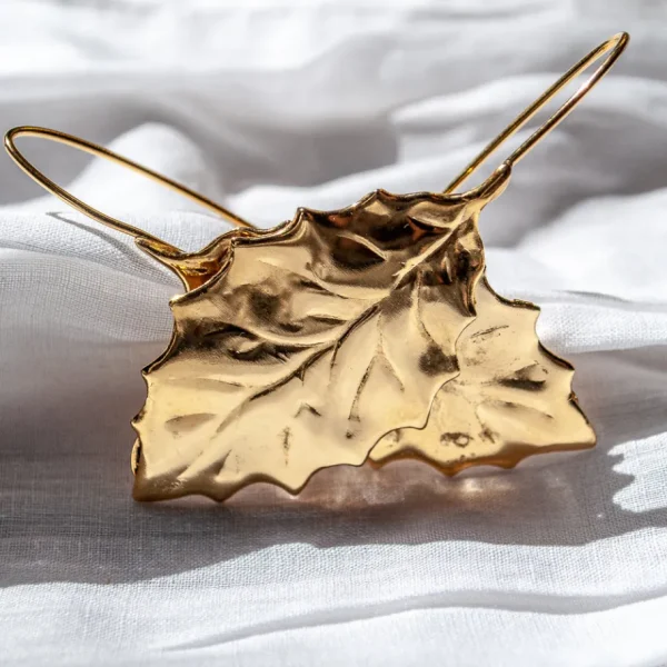 Lotta Djossou Boucles d'Oreilles Flora Dorées Clearance