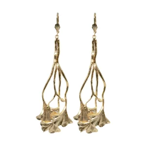 Lotta Djossou Boucles d'Oreilles GinTao dorées or fin Outlet