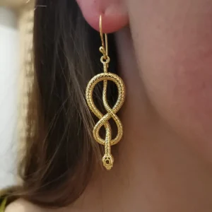 Lotta Djossou Boucles d'Oreilles Serpent Dorées Best