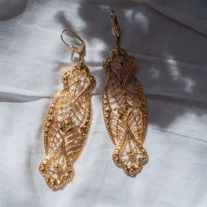 Lotta Djossou Boucles d'Oreilles Suna Dorées Clearance
