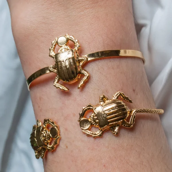 Lotta Djossou Bracelet 2 Mini Scarabées doré Clearance