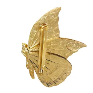 Lotta Djossou Broche Papillon Dorée Best